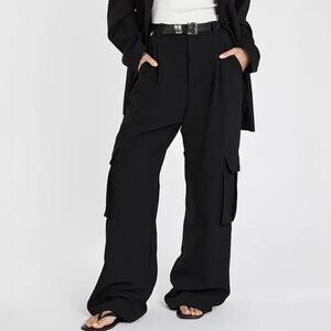 NWT DISSH Willa Cargo Pants in Black Size US 2